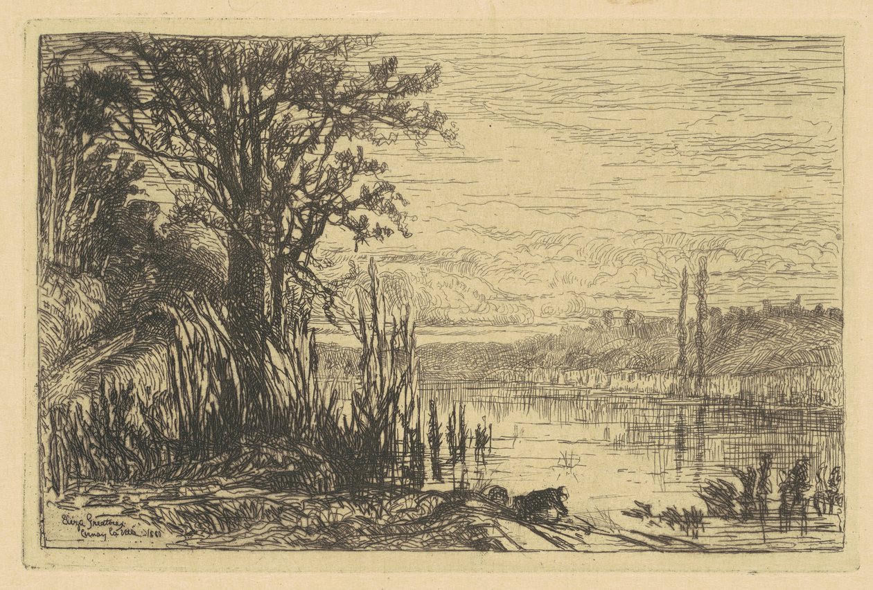 The Pond at Cernay-la-Ville by Eliza Pratt Greatorex