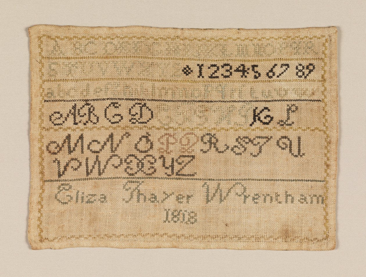 Sampler by Eliza Thayer Wrentham