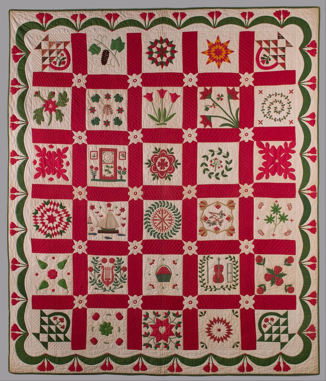 Album Quilt by Elizabeth Sanford Jennings Hopkins