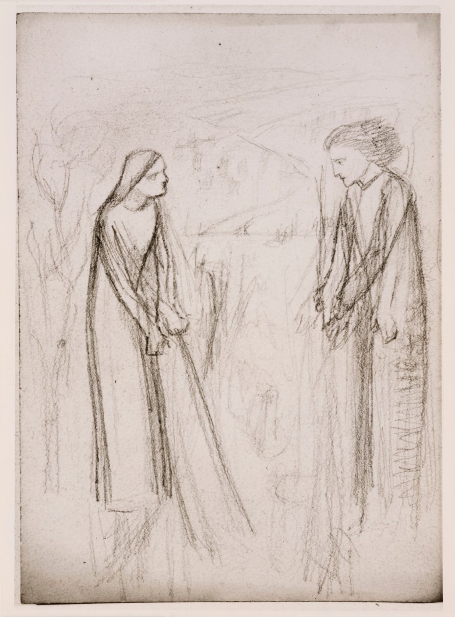 Annunciation, Possibly, c.1970-77 by Elizabeth Eleanor (1834 62) (after) Siddal