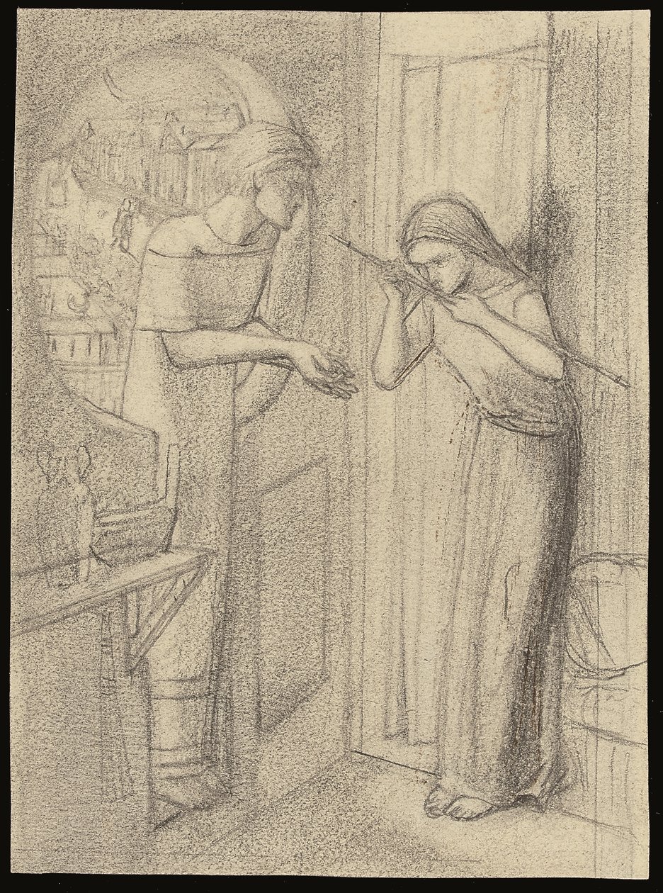 Clerk Saunders by Elizabeth Eleanor (1834 62) Siddal