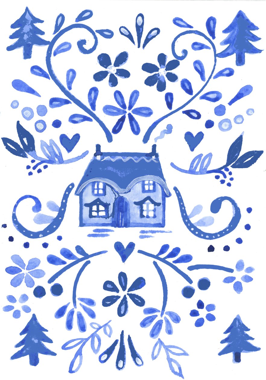 Blue Cottage, 2017 by Elizabeth Rider