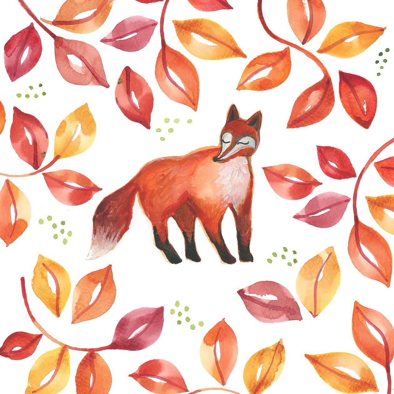 Fox, 2017 by Elizabeth Rider: Premium art reproduction