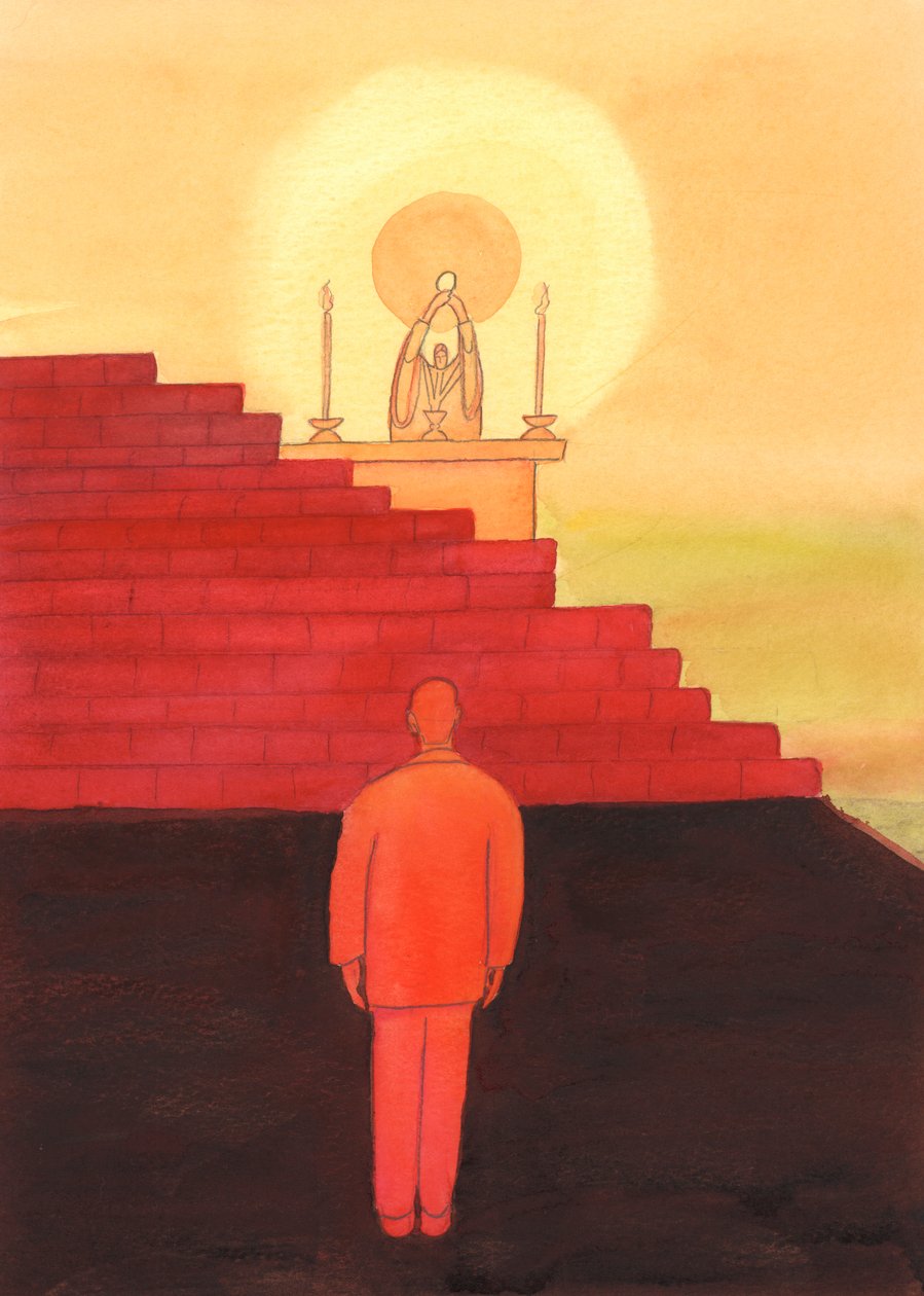 A person who lives in self-love, greed, pride, hard-heartedness or any sinful state, who will not change, builds a 