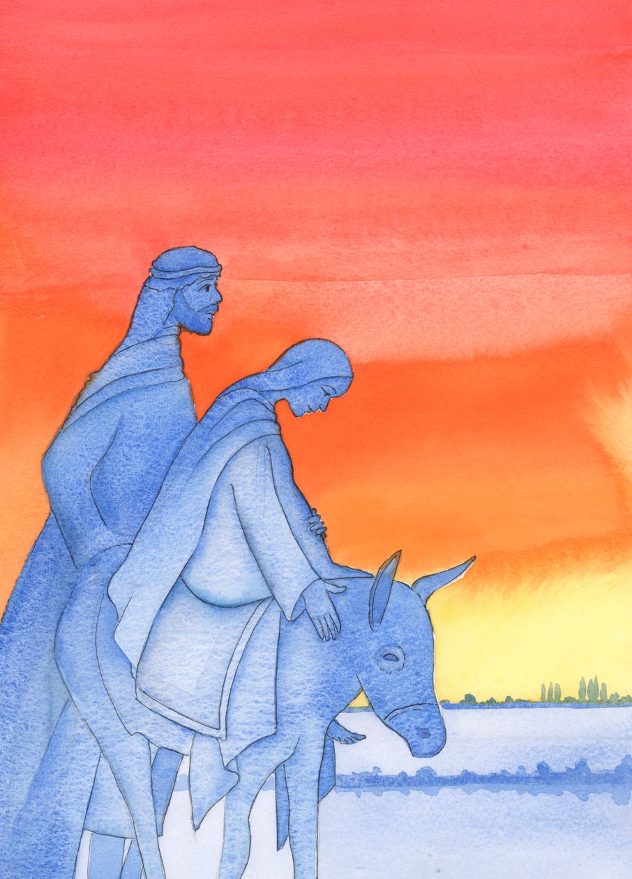 As Mary travelled to Bethlehem, she was like the Son she would bear, resembling Him in humility, love, trust and obedience by Elizabeth Wang