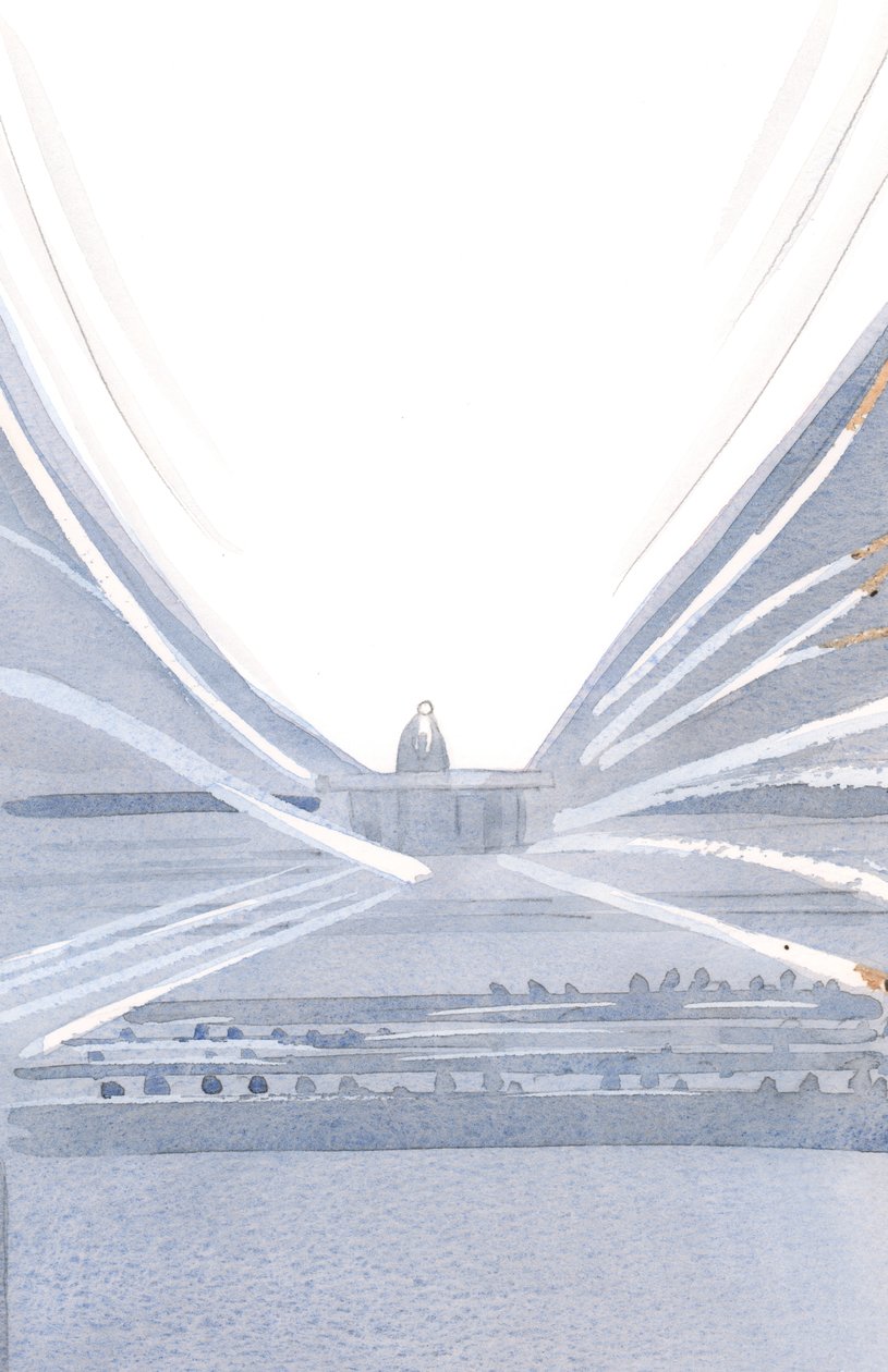 At Mass the offering is made by Christ, in light and splendour, amidst His silent and invisible company by Elizabeth Wang