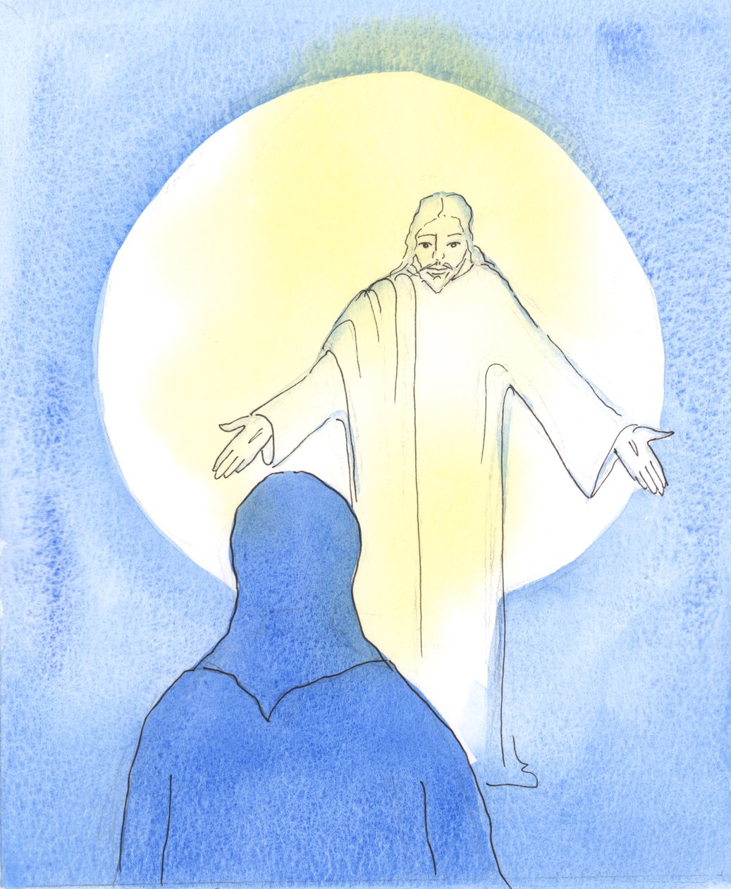 Christ is delighted if someone loves to receive Him in the Blessed Sacrament, loves to visit Him at the Tabernacle, loves to do His Will, and loves to tell others the good news about Him, 2004 by Elizabeth Wang