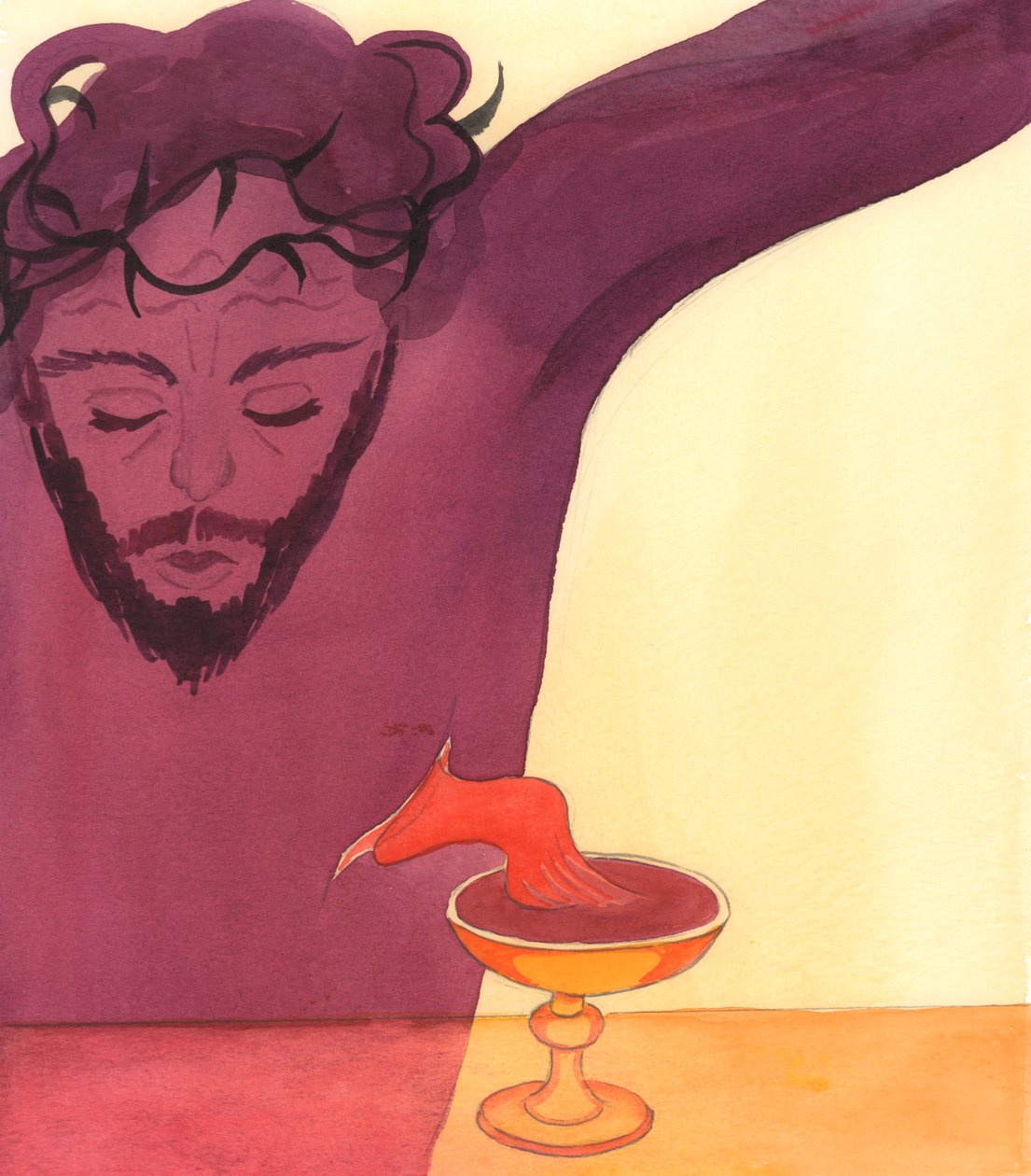 Christ Poured Out His Life-Blood for Us, on Calvary by Elizabeth Wang