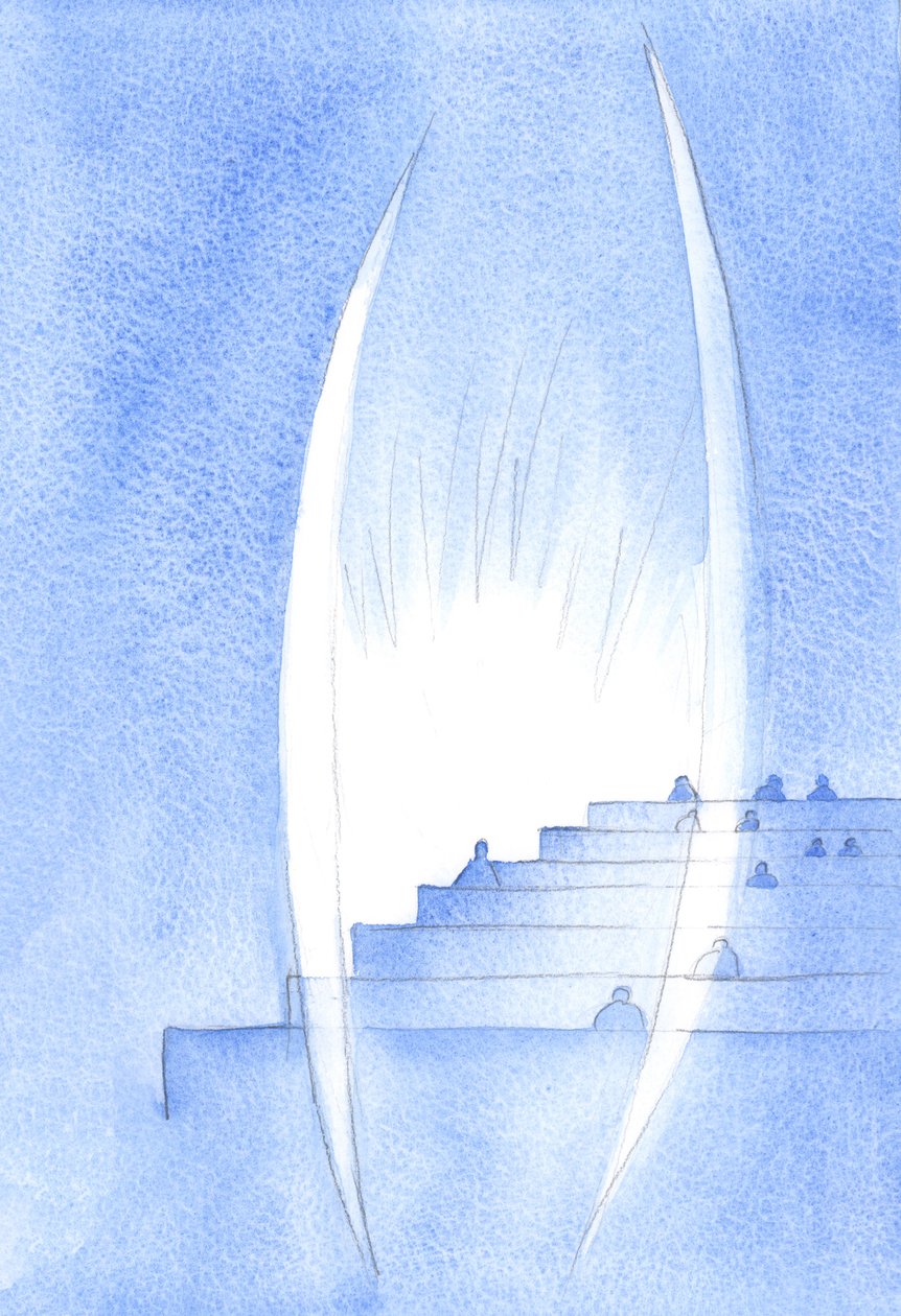 God guards the soul. He guards worthily the soul which receives Christ in Holy Communion. Holy Angels stand beside us, in reverent silence, 2002 by Elizabeth Wang