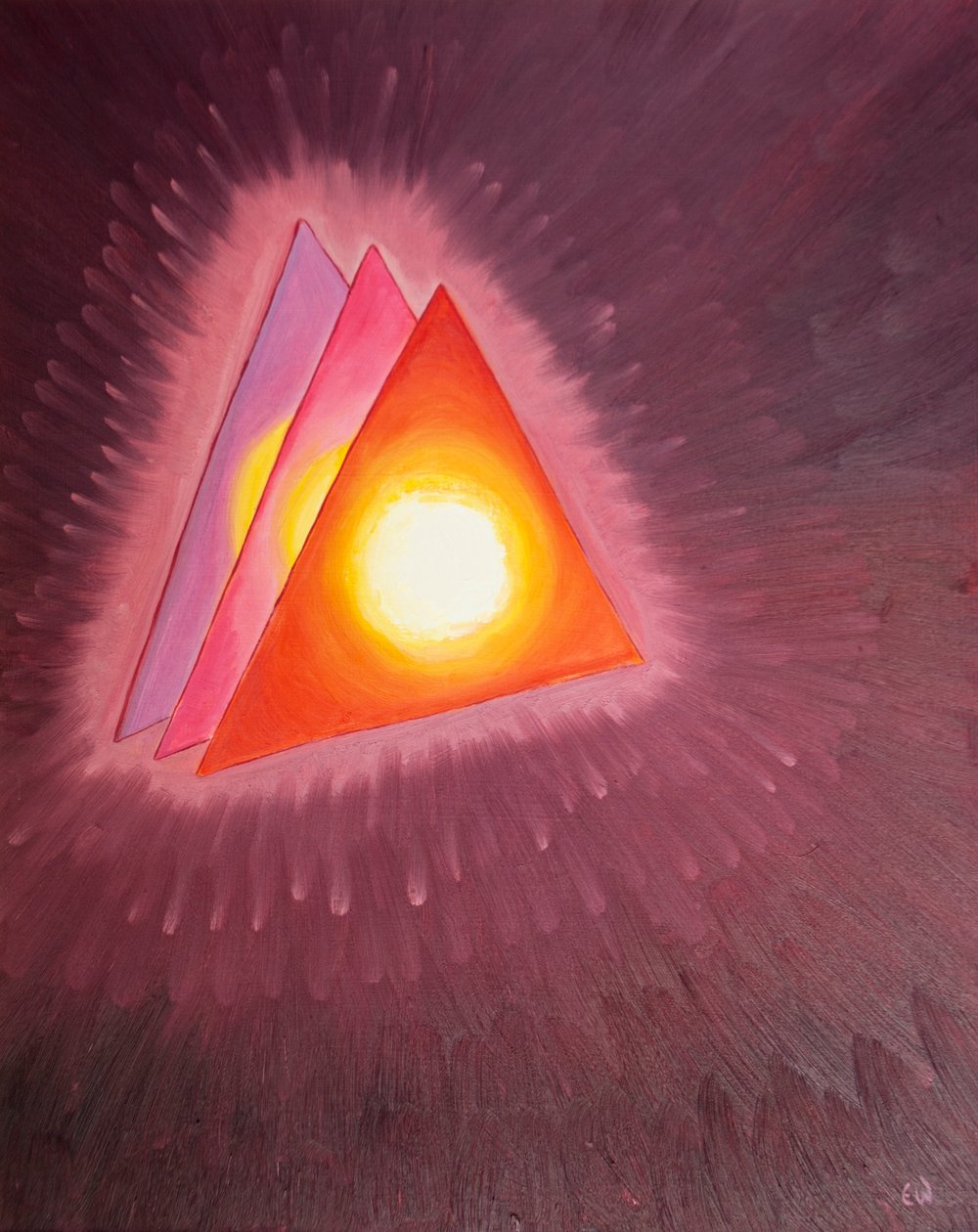 I was shown a symbol of the Holy Trinity: three triangles, with a fire ...