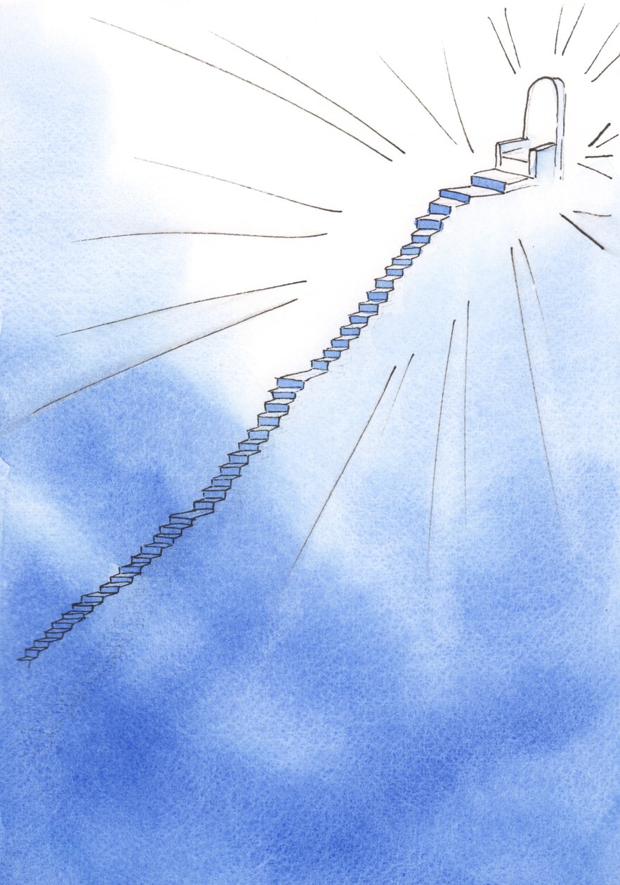 In the spiritual life, a staircase lies ahead, very steep, yet with resting places. At the top stands God