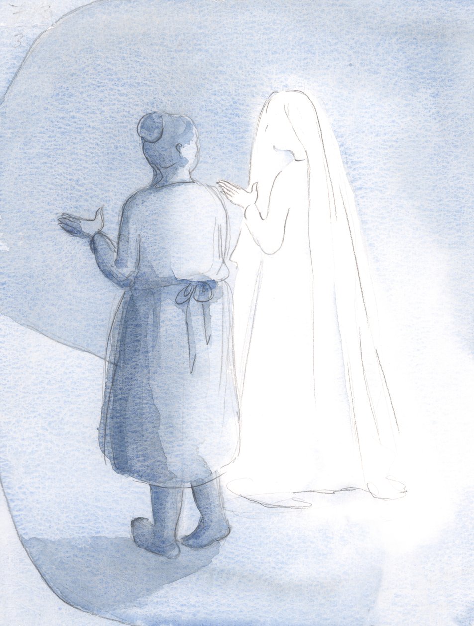It seemed that we two women walked side by side, as I entrusted others to Her care by Elizabeth Wang