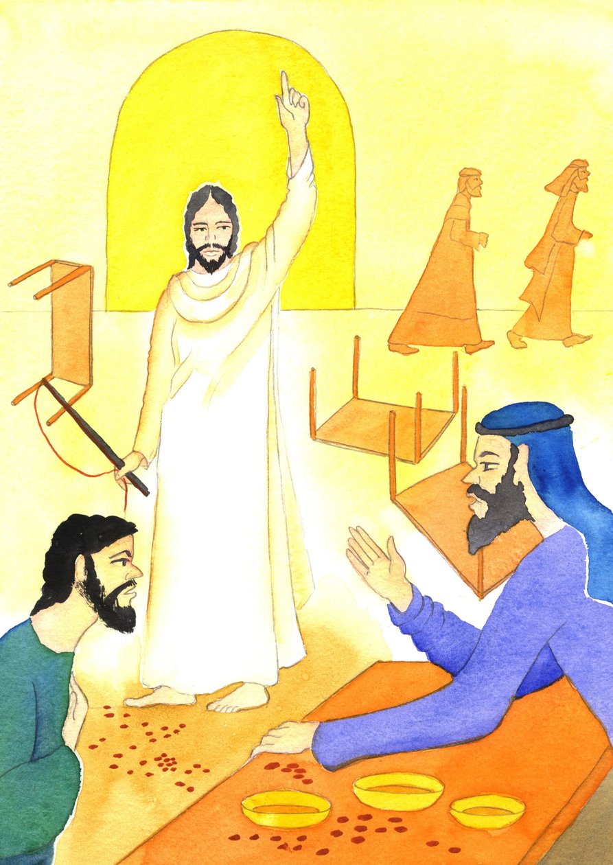 Jesus says to the money changers in the Temple: Is it not written, 