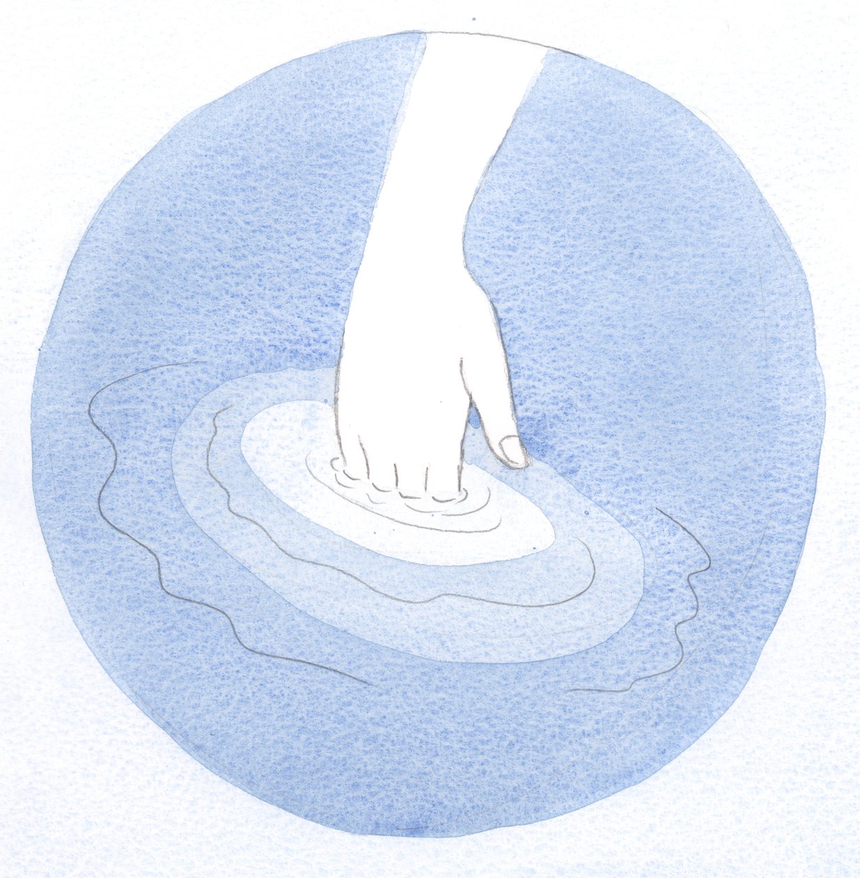 Just as a hand dipped into warm water scarcely feels the change, a soul full of divine life receives Christ in peaceful, perpetual glory by Elizabeth Wang