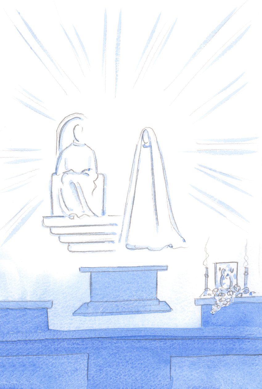 Just as, for an earthly party, we have guests, music and light, so Heavenly guests attend the 
