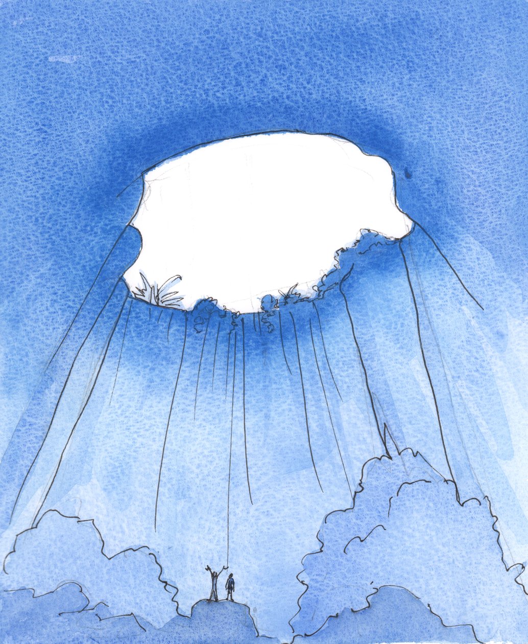 Sin alienates us from God, like being trapped in a cavern by Elizabeth Wang
