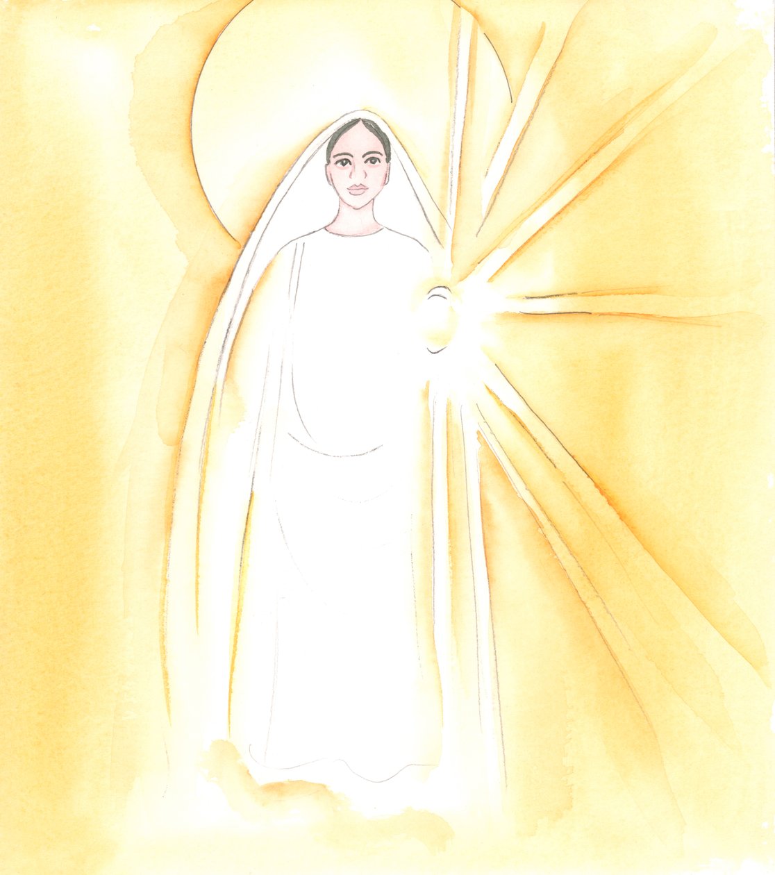 Our Lady appeared before me, in her dazzling Heavenly beauty by Elizabeth Wang