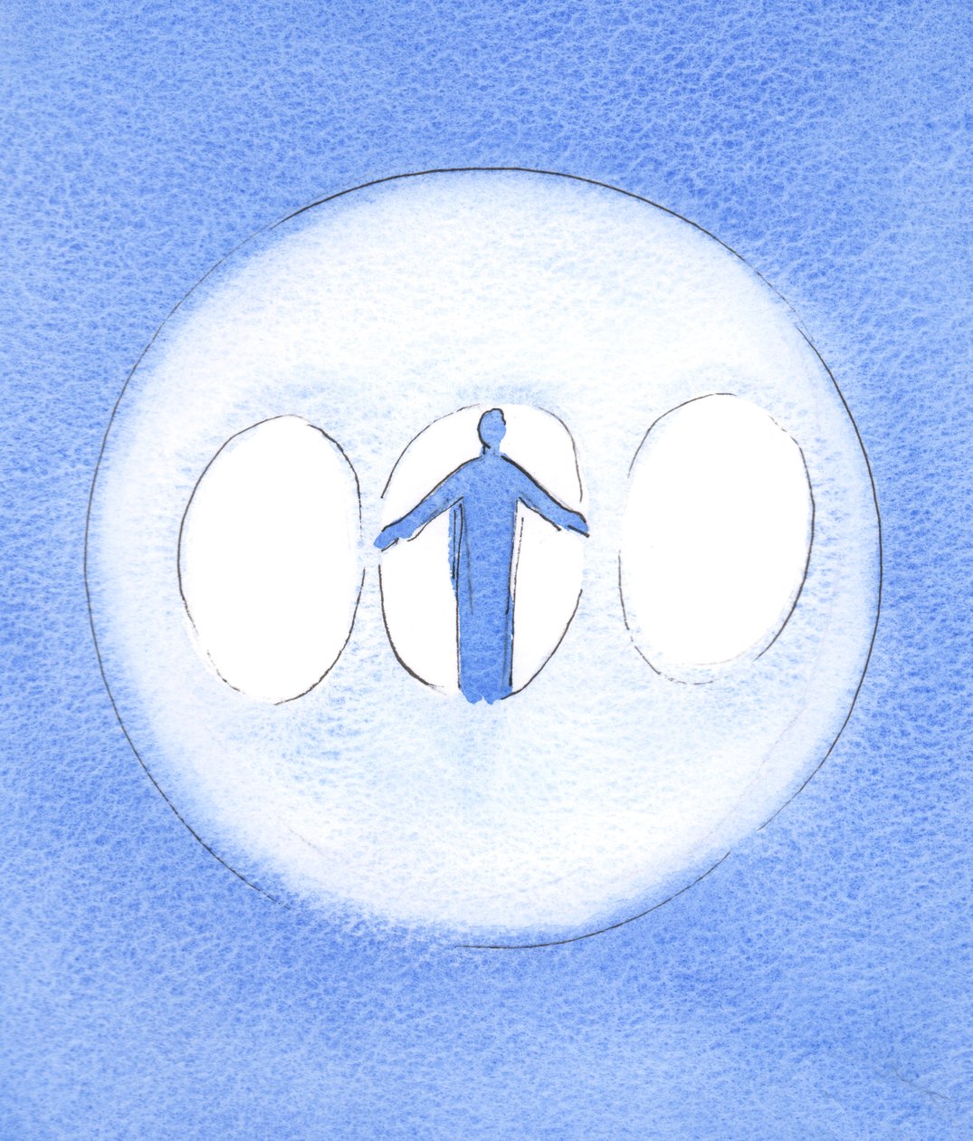 The Blessed Trinity can be seen as a Triple Light with Christ the God-man at the centre by Elizabeth Wang