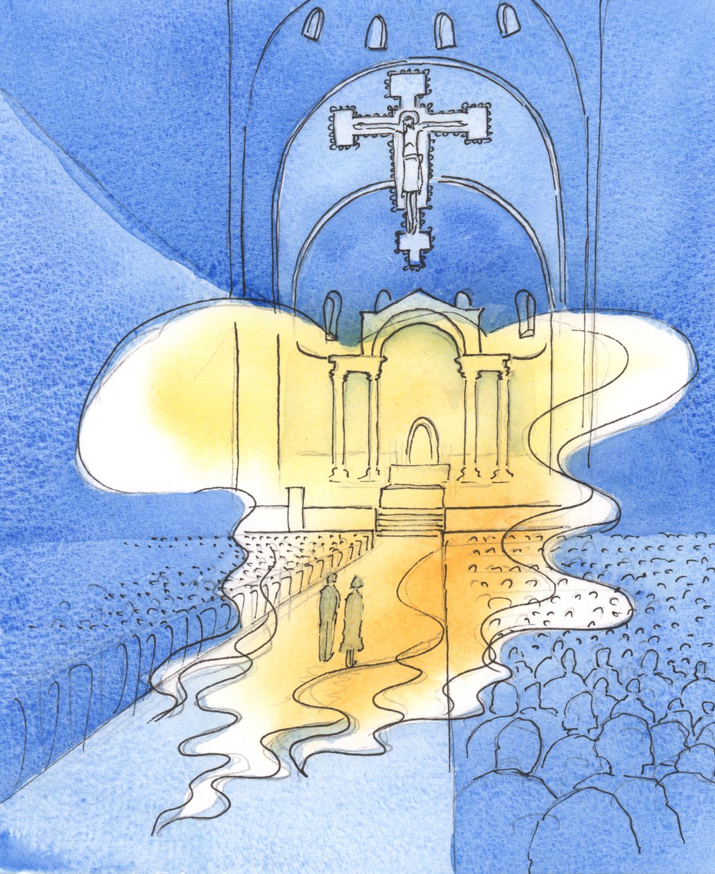 The all-holy and majestic God Whom we praise at Mass, through Christ His Son, is present here by Elizabeth Wang