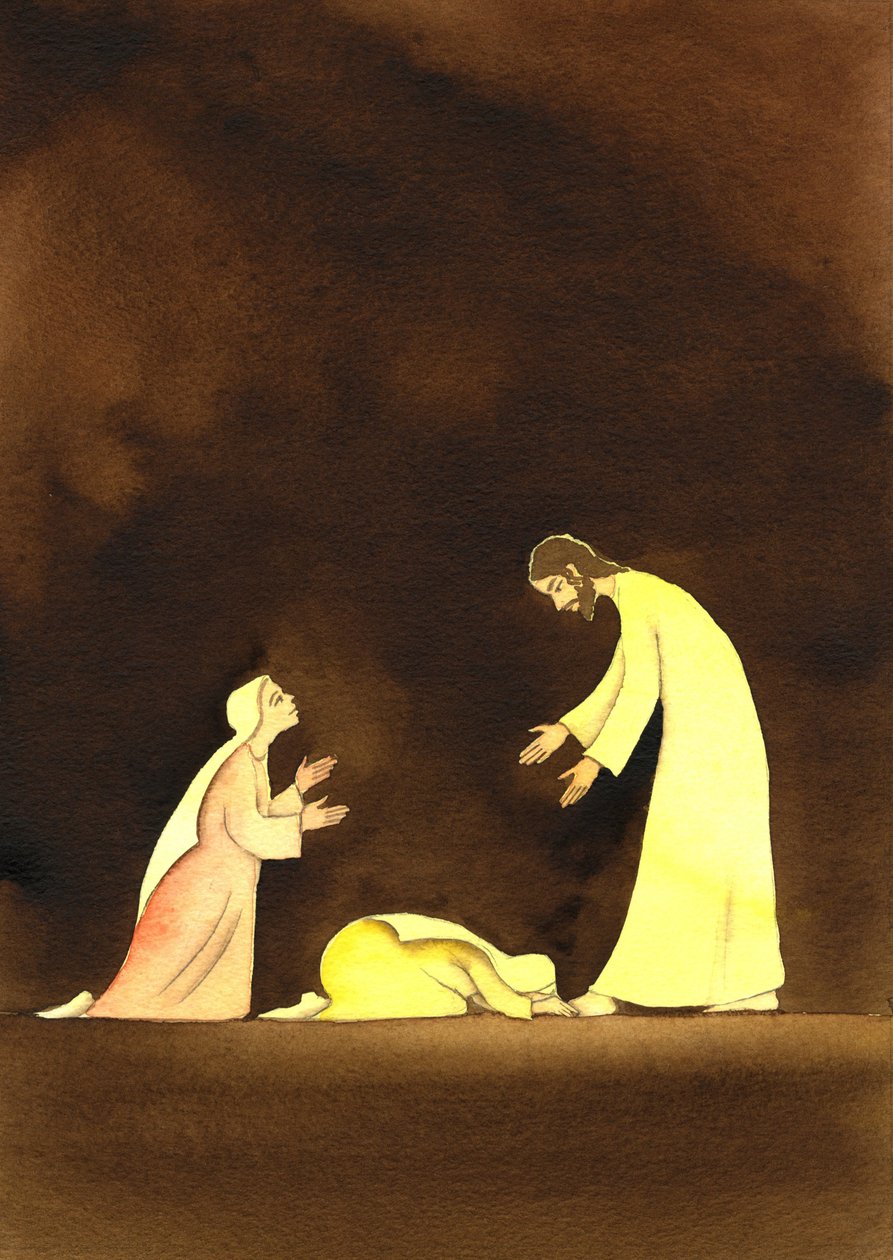 The Two Marys with the Risen Christ by Elizabeth Wang