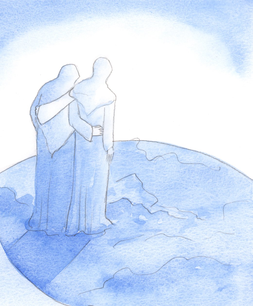 When Our Lady greeted Elizabeth at the Visitation, they praised God for His love. Our Lady held in mind the whole world which Her Son wished to help by Elizabeth Wang