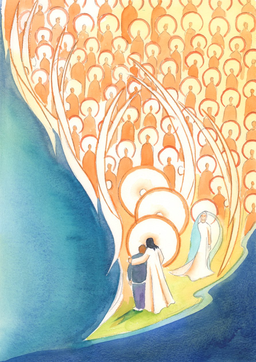 Whenever we pray in the name of Jesus, even in darkness or loneliness, we share in the life of the whole company of Heaven by Elizabeth Wang