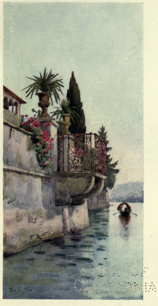 A Balcony, Lago di Como, Illustration from 