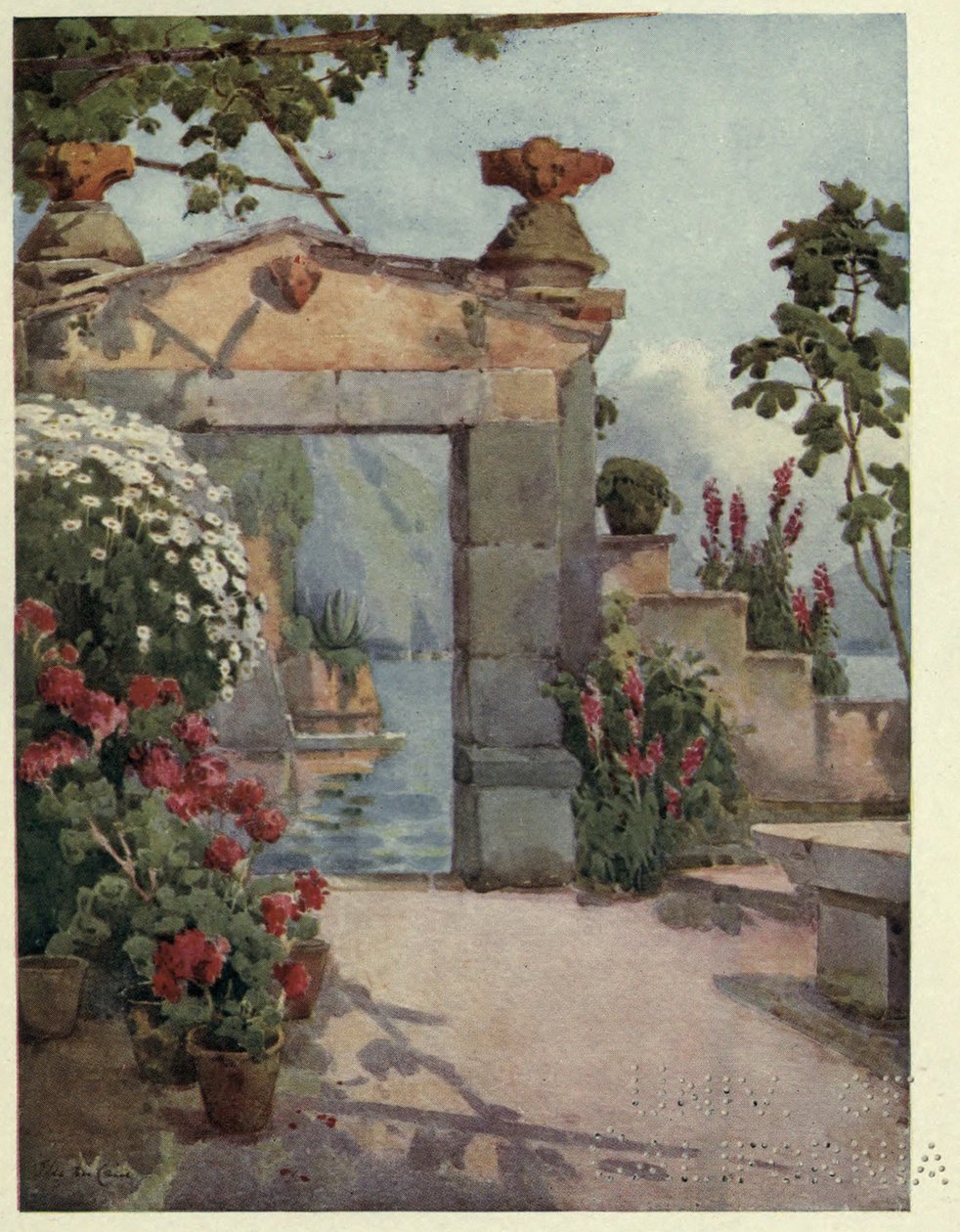 A Doorway at Varenna, Lago di Como, Illustration from 