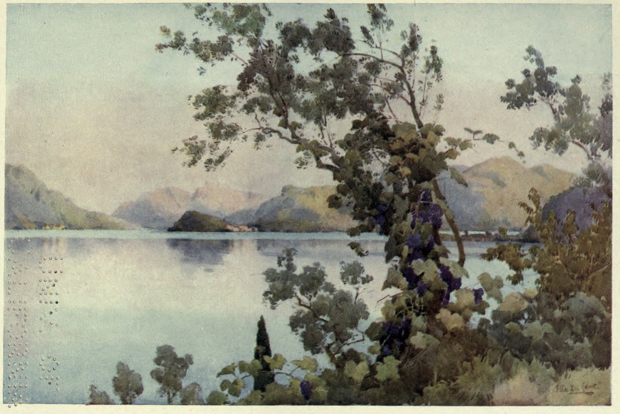 Evening, Lago di Como, Illustration from 