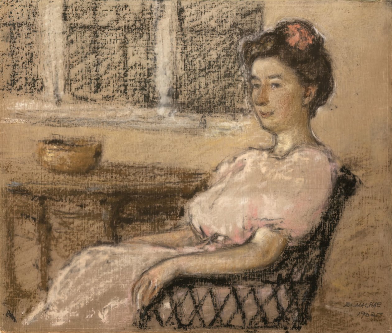Seated Woman in Pink, 1902 by Elmer Livingston MacRae