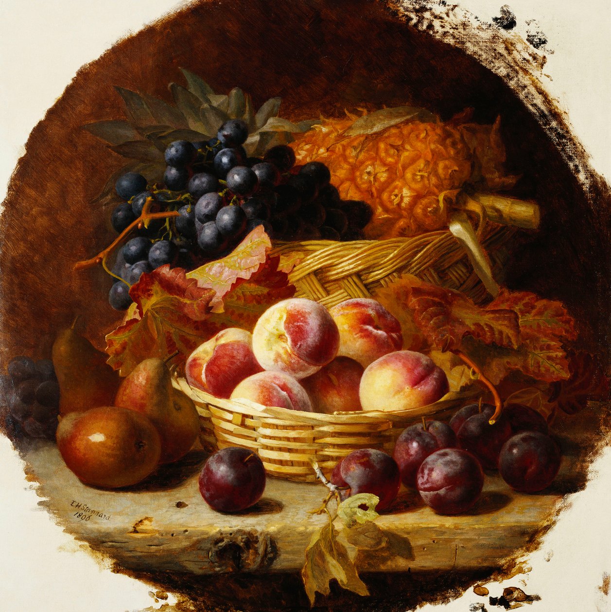 Peaches, Plums, Pears and Pineapple by Eloise Harriet Stannard