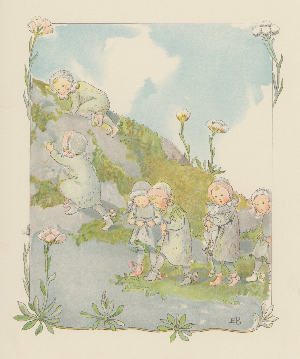Illustration for Blondchen in Bluten by Elsa Beskow