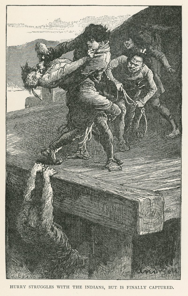 Hurry Struggles with the Indians, but is Finally Captured by Elviro Michael Andriolli