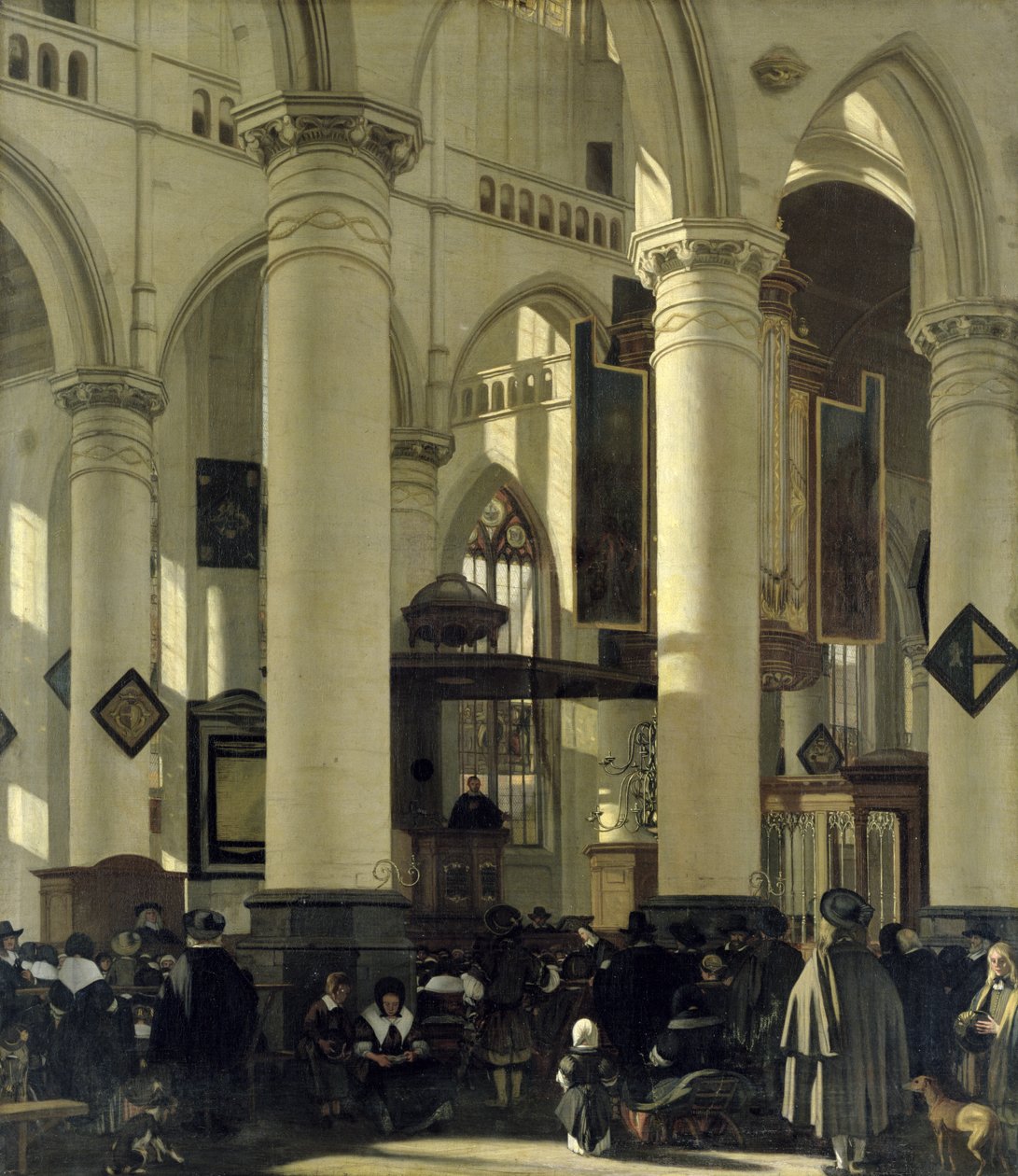 Interior of a church by Emanuel de Witte