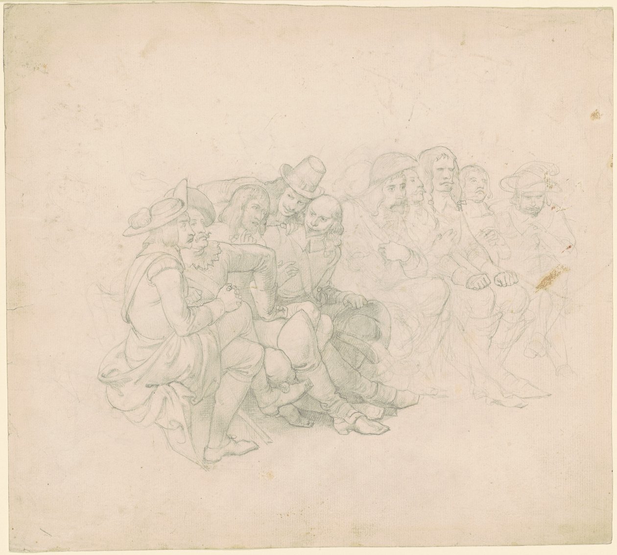 Men in Seventeenth-Century Costumes by Emanuel Gottlieb Leutze