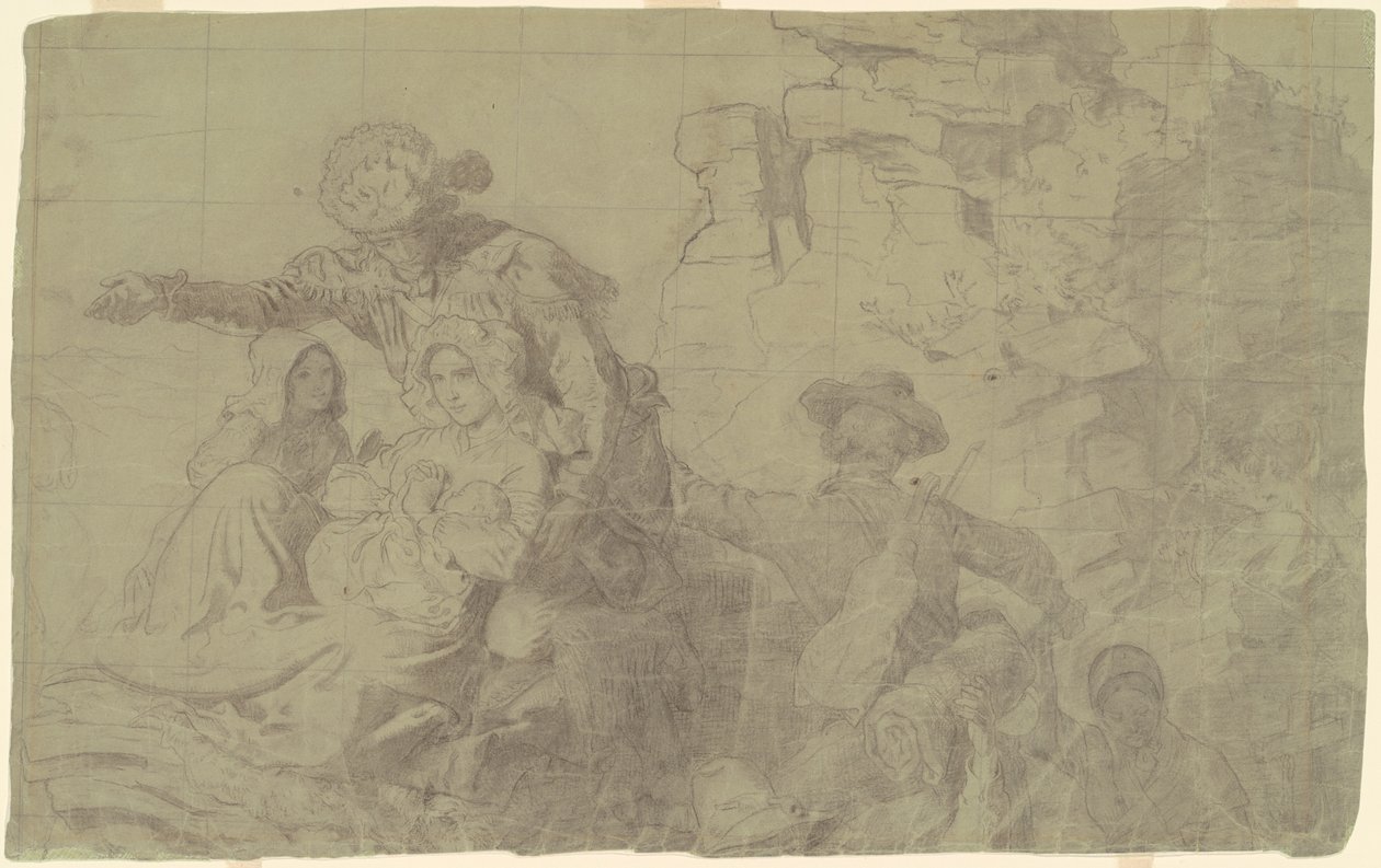 Study for "Westward the Course of Empire Takes Its Way" by Emanuel Gottlieb Leutze