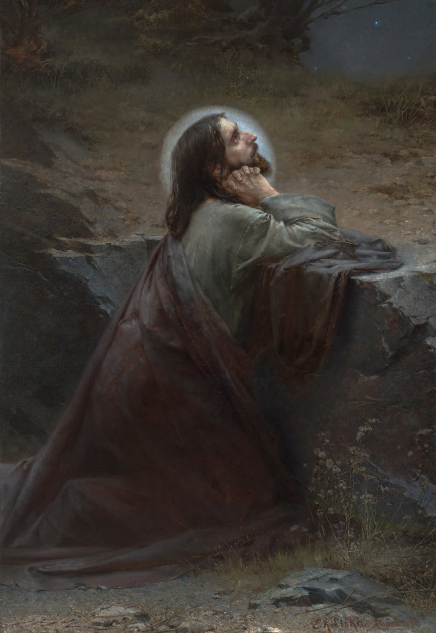 Christ on the Mount of Olives (Thy Will Be Done!) by Emanuel Kresenc Liska