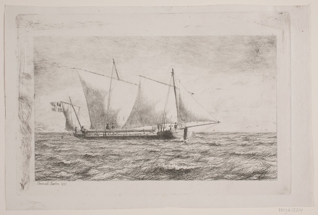 A Gunboat by Emanuel Larsen