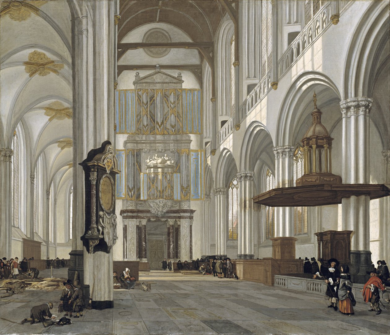 Interior of the Nieuwe Kerk, Amsterdam, 1657 by Emanuel de Witte