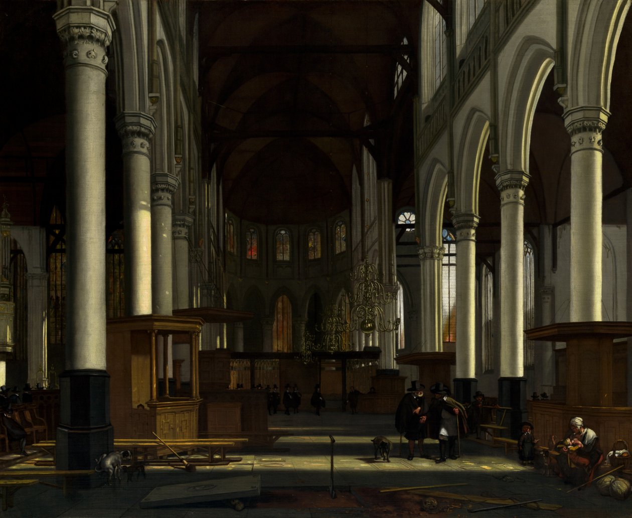 The Interior of the Oude Kerk, Amsterdam, c. 1660 by Emanuel de Witte