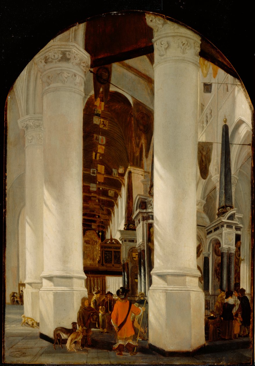 The Nieuwe Kerk at Delft with the Tomb of Willem the Silent by Emanuel de Witte