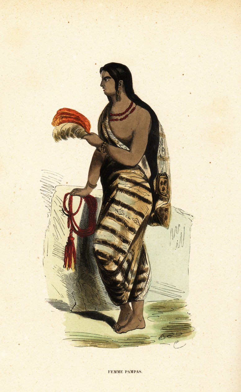 Woman of the Pampas Lowlands, Argentina by Emeric Essex (after) Vidal