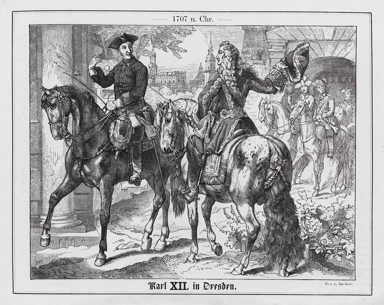 King Charles XII of Sweden in Dresden by Emil Eugen Sachsse