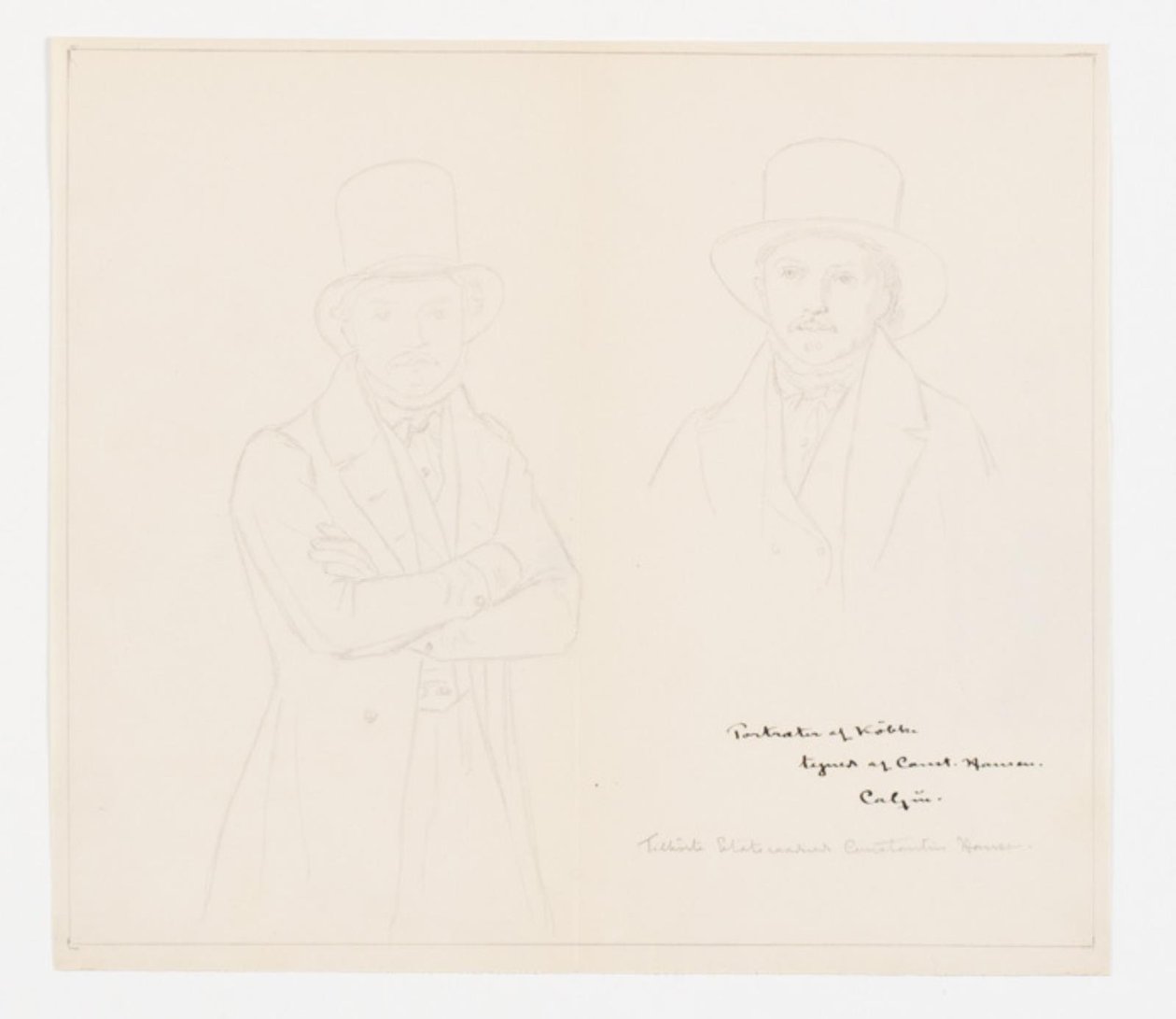 Portraits of Købke by Emil Hannover