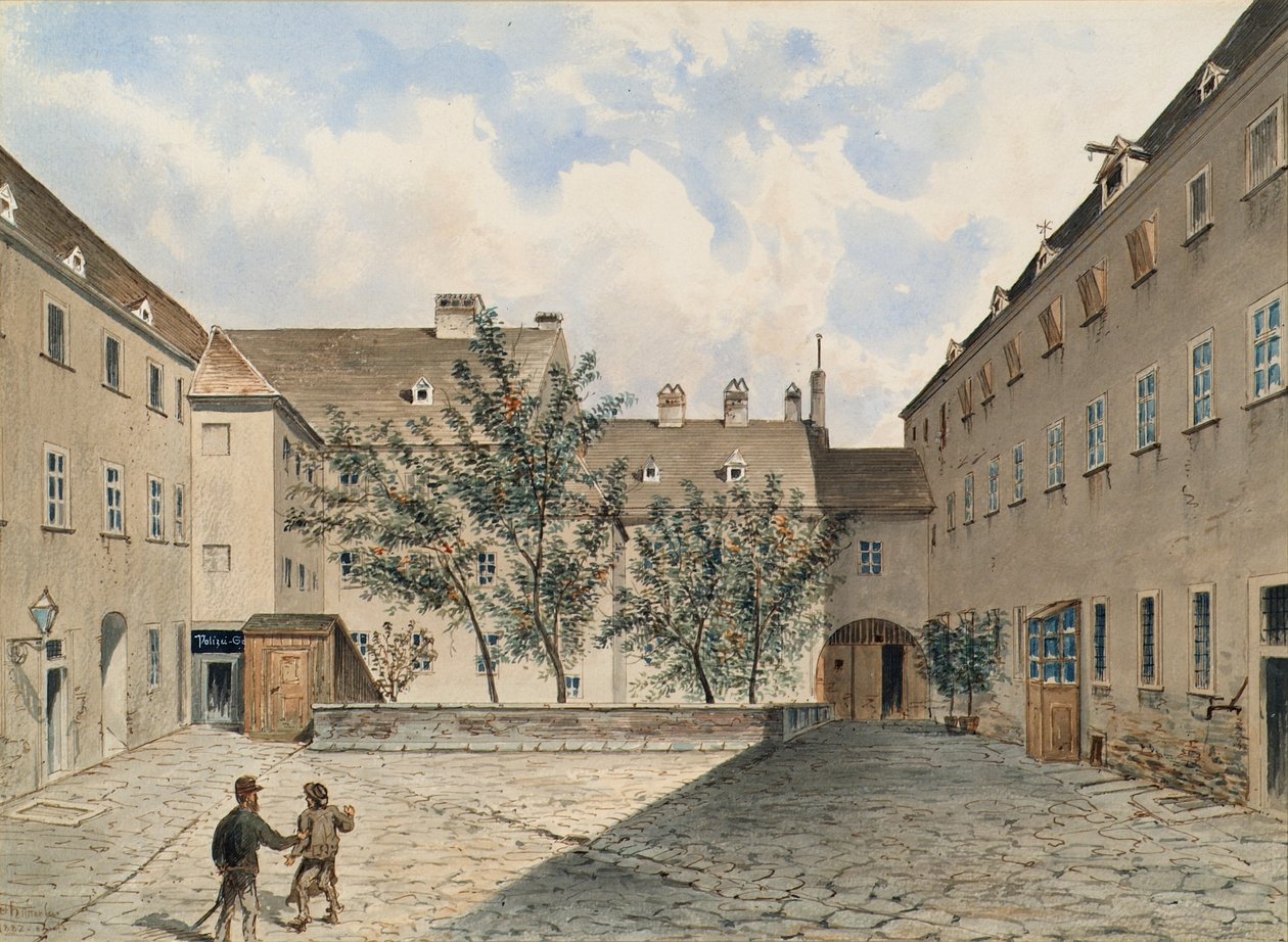 The Former Carmelite Nunnery and Later Police Prison in Sterngasse in Vienna by Emil Hütter