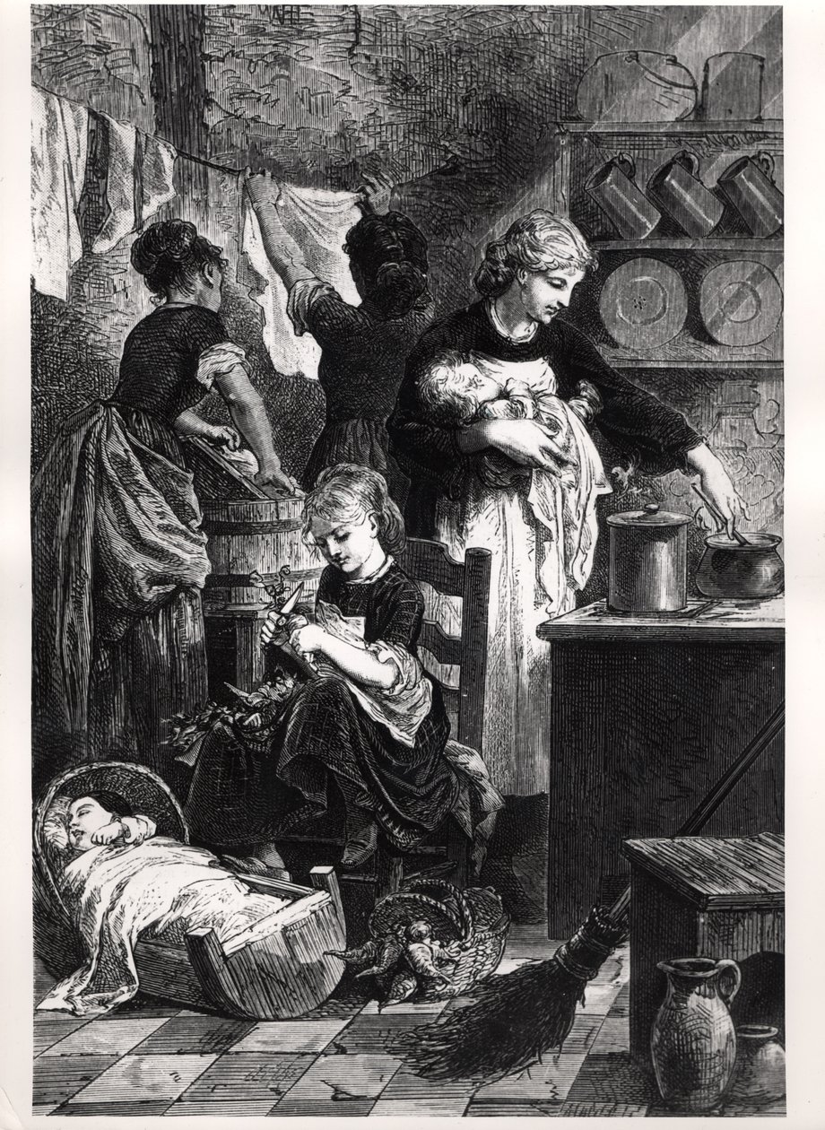 Washerwomen in America by Emile Antoine Bayard