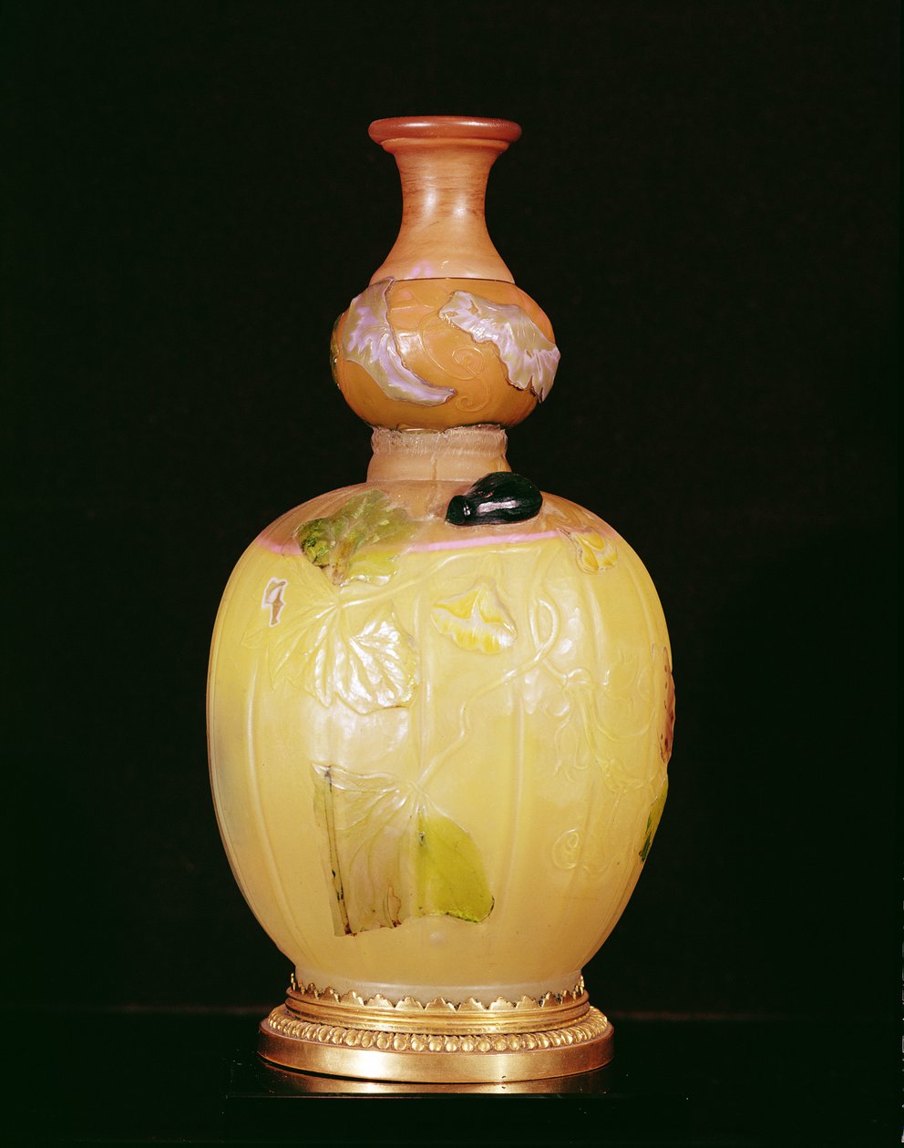 Yellow vase by Emile Galle
