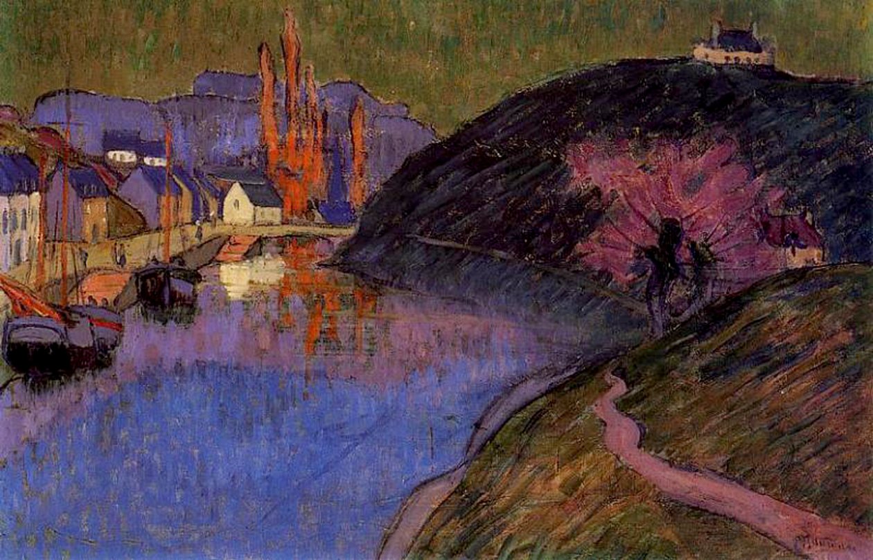The Port of Pont-Aven, Brittany by Emile Jourdan