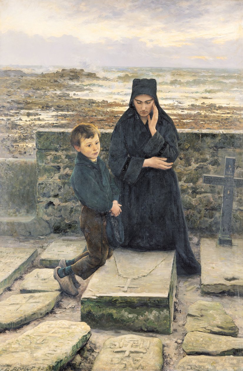 The Widow of the Ile de Sein, 1880 by Emile Renouf