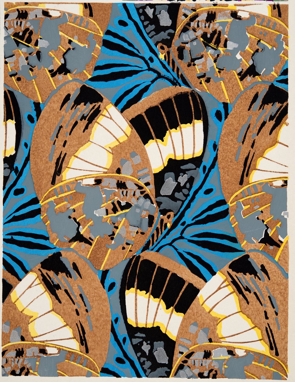 Detail from Plate 20, from Papillons, pub. 1925 by Émile Allain Séguy